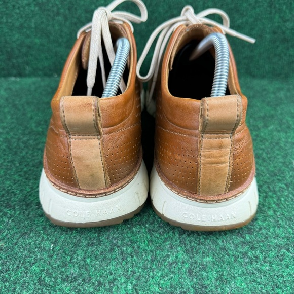 Cole Haan Zerogrand Mens Sz 10 M Brown Leather Perforated Sneakers Shoes C23711 - Picture 4 of 10
